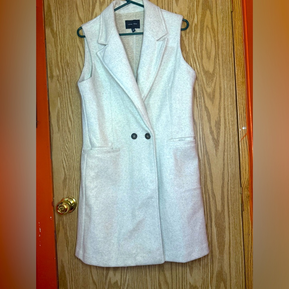 Love Tree size large long sweater vest